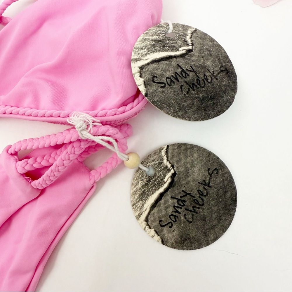 Frankie’s Bikinis Pitaya Kaia Bikini Top & Bottoms Two (2) Piece Swim Set Pink - Picture 9 of 11